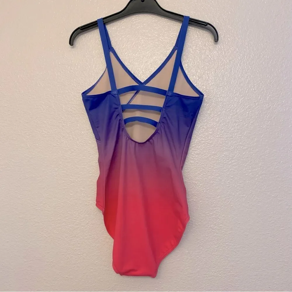 Weissman Costume solo dance rhinestone custom Ombre Leotard PL12366 XSA xs adult
